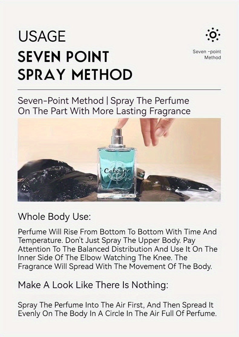 50ml Ocean Pheromones Cologne - Long-Lasting, Light, Fresh, Natural Fragrance for Men, Perfect for Dating, Party, and Gift-Giving, 1.7 Fl. Oz. Eau De Toilette Spray - Snug & Style