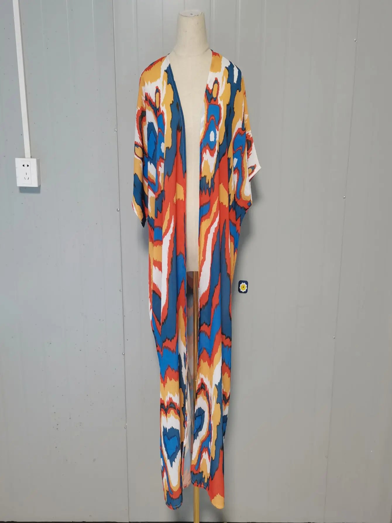 new style Women s Boho Style Kimono Plus Size Loose Fit Half Sleeves V Neck Beach Cover Up - Snug & Style