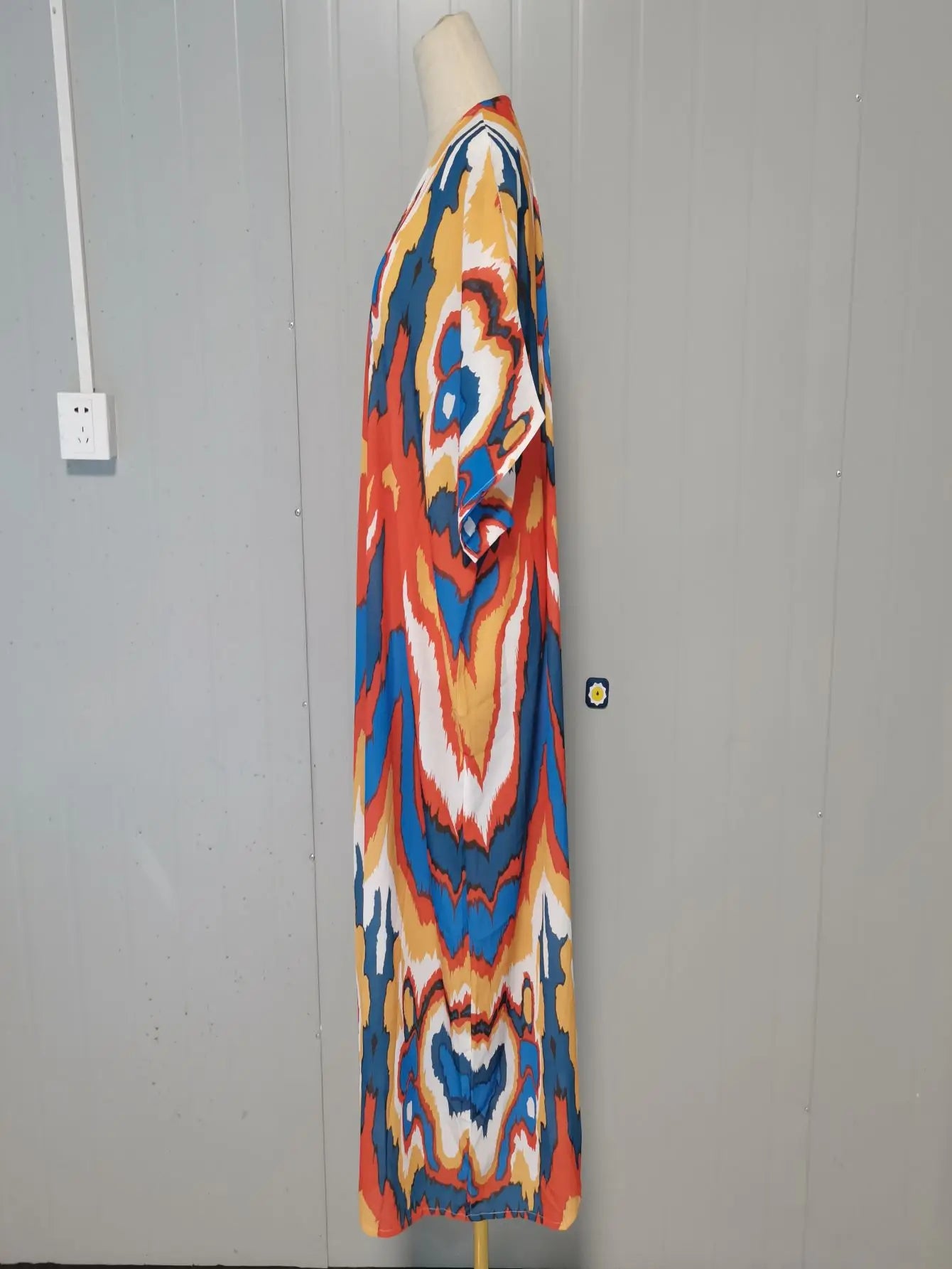 new style Women s Boho Style Kimono Plus Size Loose Fit Half Sleeves V Neck Beach Cover Up - Snug & Style