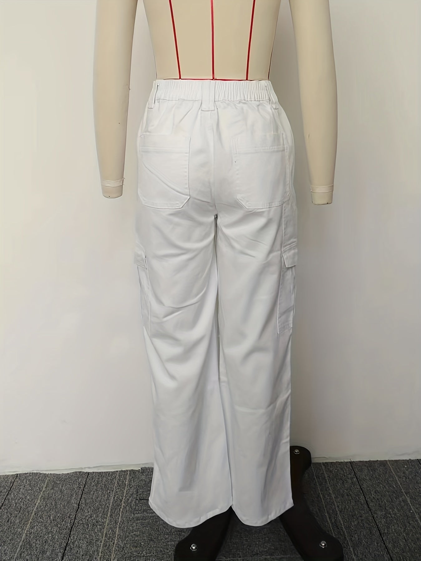 Y2K Vintage & Kpop Bootcut Cargo Pants for Women - All-Season, Cotton Blend, Street Style with Square Pockets & Washed Detail Khaki - Snug & Style