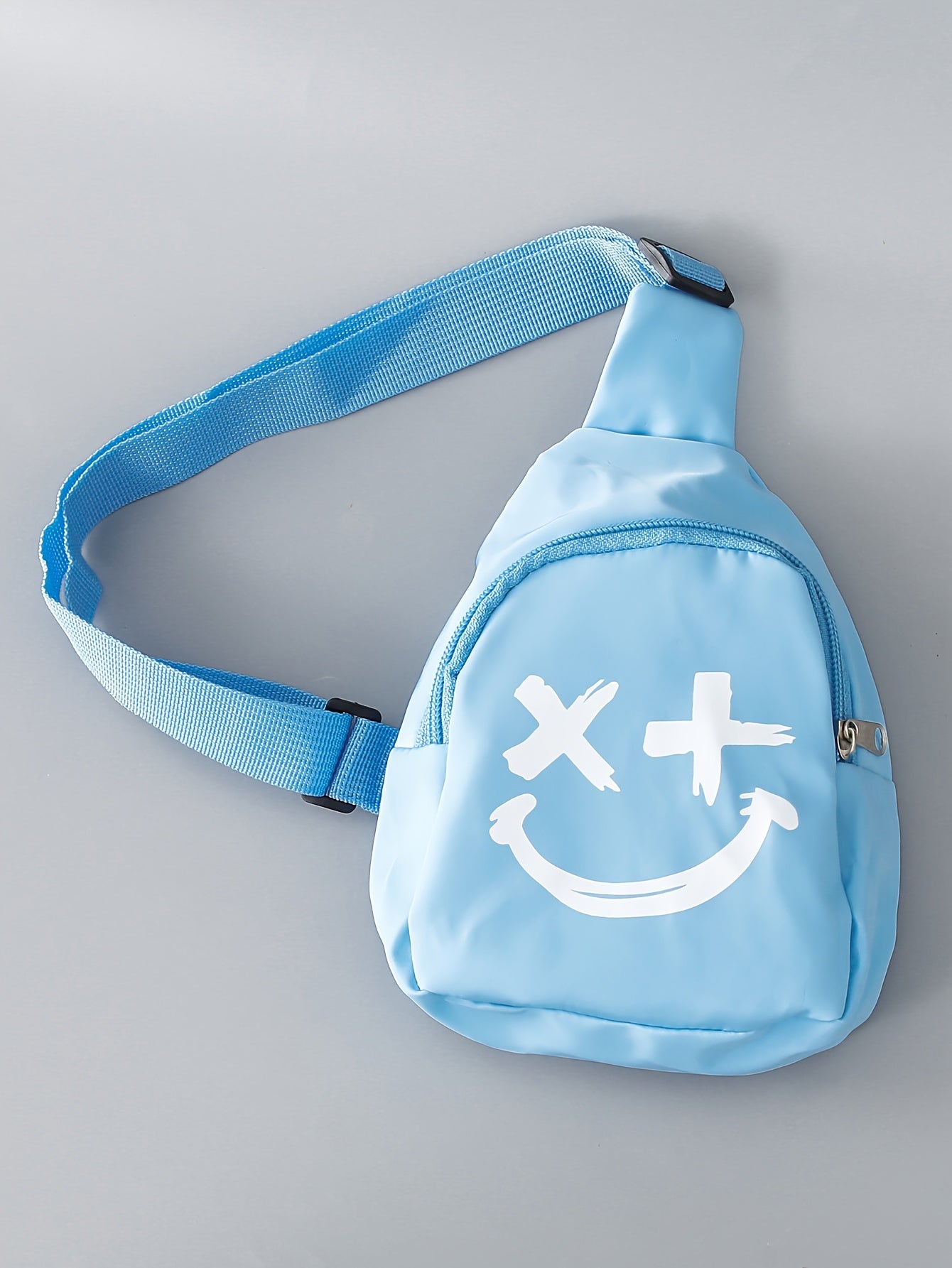 3-Pack Boys Trendy Summer Outfit - Soft Cotton Blend Solid T-shirts with Fun Smile Face Shorts & Handy Crossbody Bag - Comfortable, Lightweight, Perfect for Playtime - Snug & Style