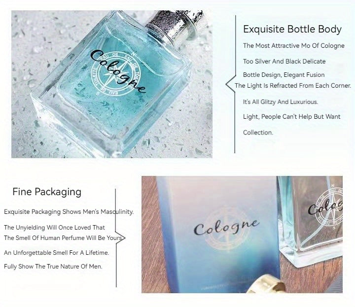 50ml Ocean Pheromones Cologne - Long-Lasting, Light, Fresh, Natural Fragrance for Men, Perfect for Dating, Party, and Gift-Giving, 1.7 Fl. Oz. Eau De Toilette Spray - Snug & Style