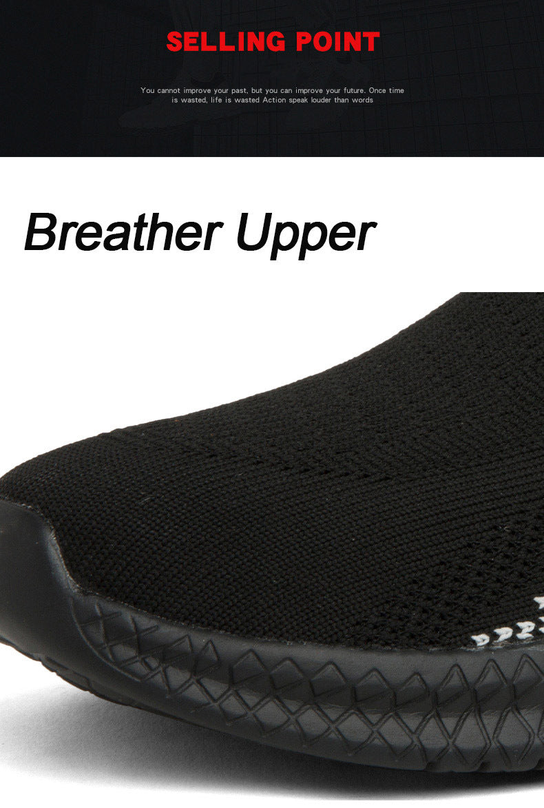 Men's Breathable Lightweight Slip On Casual Shoes, Outdoor Non-slip Soft Sole Sneakers, Spring And Summer - Snug & Style