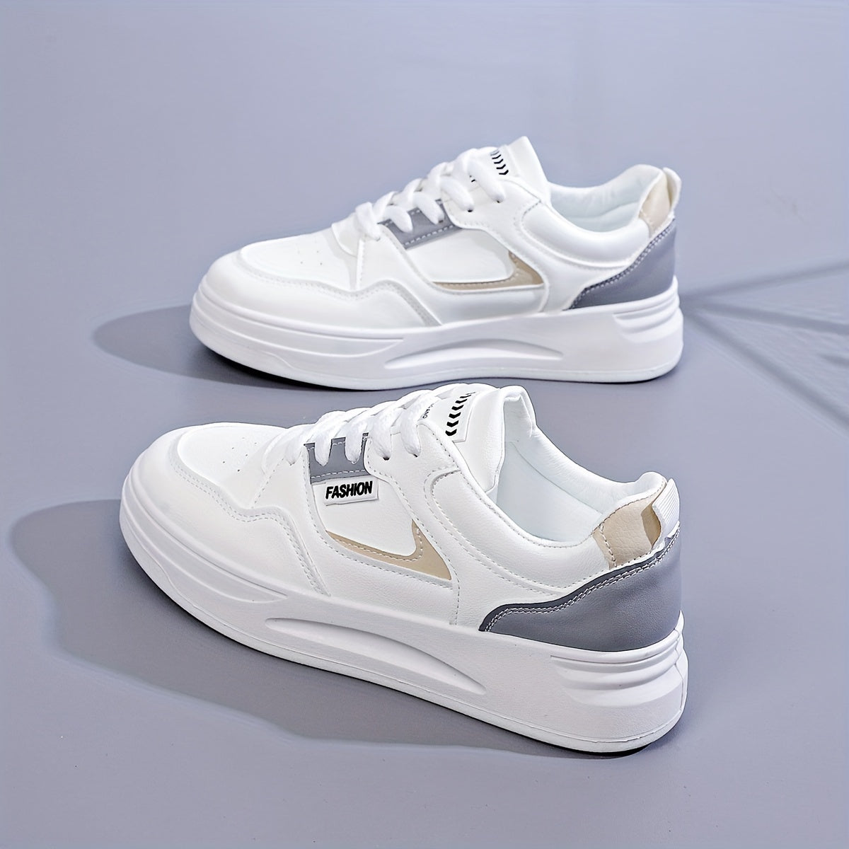 Womens Lightweight Platform Sneakers - Breathable & Comfortable, Low Top Lace Up Design - Stylish Casual Shoes for Everyday Fashion - Snug & Style