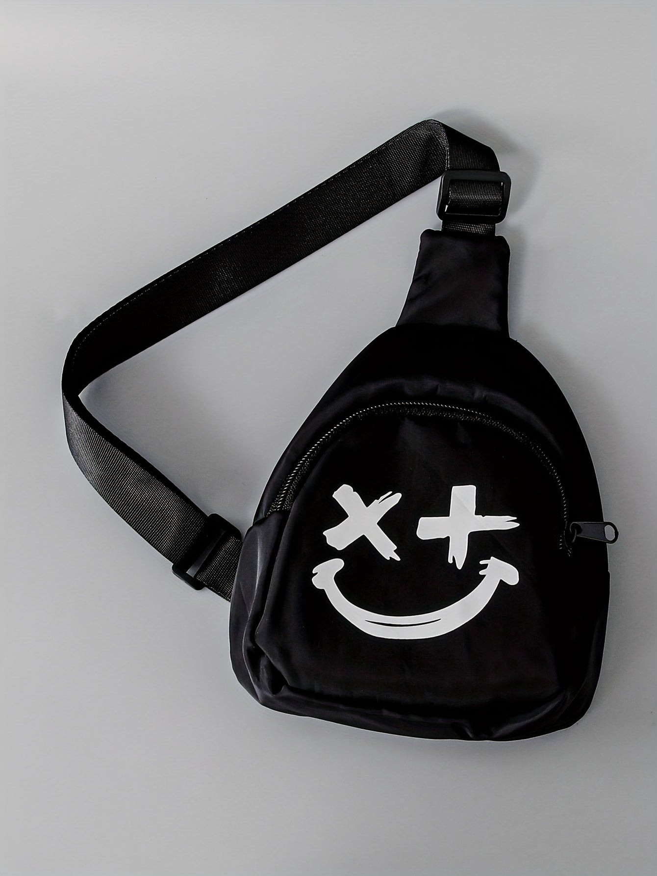 3-Pack Boys Trendy Summer Outfit - Soft Cotton Blend Solid T-shirts with Fun Smile Face Shorts & Handy Crossbody Bag - Comfortable, Lightweight, Perfect for Playtime - Snug & Style