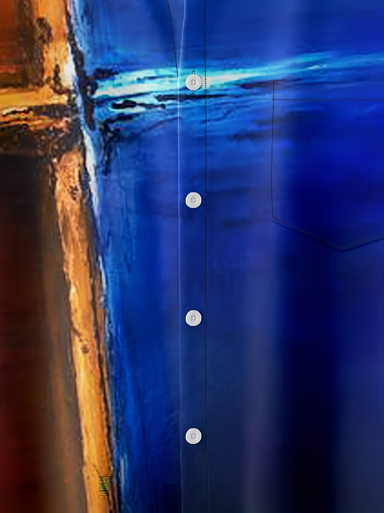 Plus Size Men's Hawaiian Shirts For Beach, Comfy Full Printed With "Art" Pattern Short Sleeve Aloha Shirts, Oversized Casual Loose Tops For Summer - Snug & Style