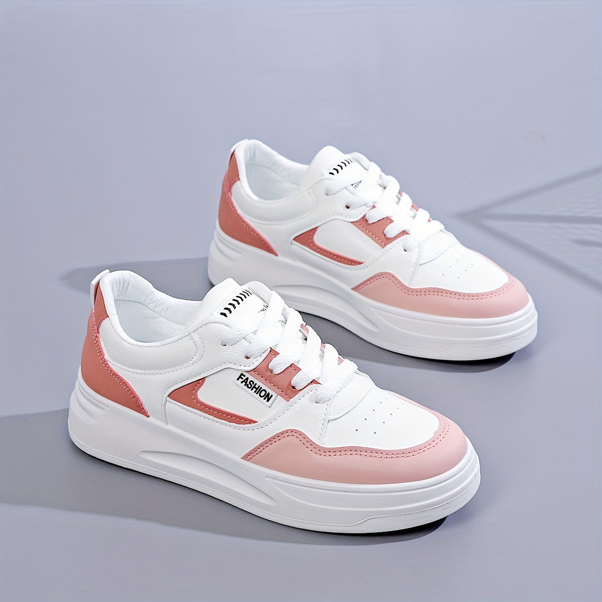 Womens Lightweight Platform Sneakers - Breathable & Comfortable, Low Top Lace Up Design - Stylish Casual Shoes for Everyday Fashion - Snug & Style