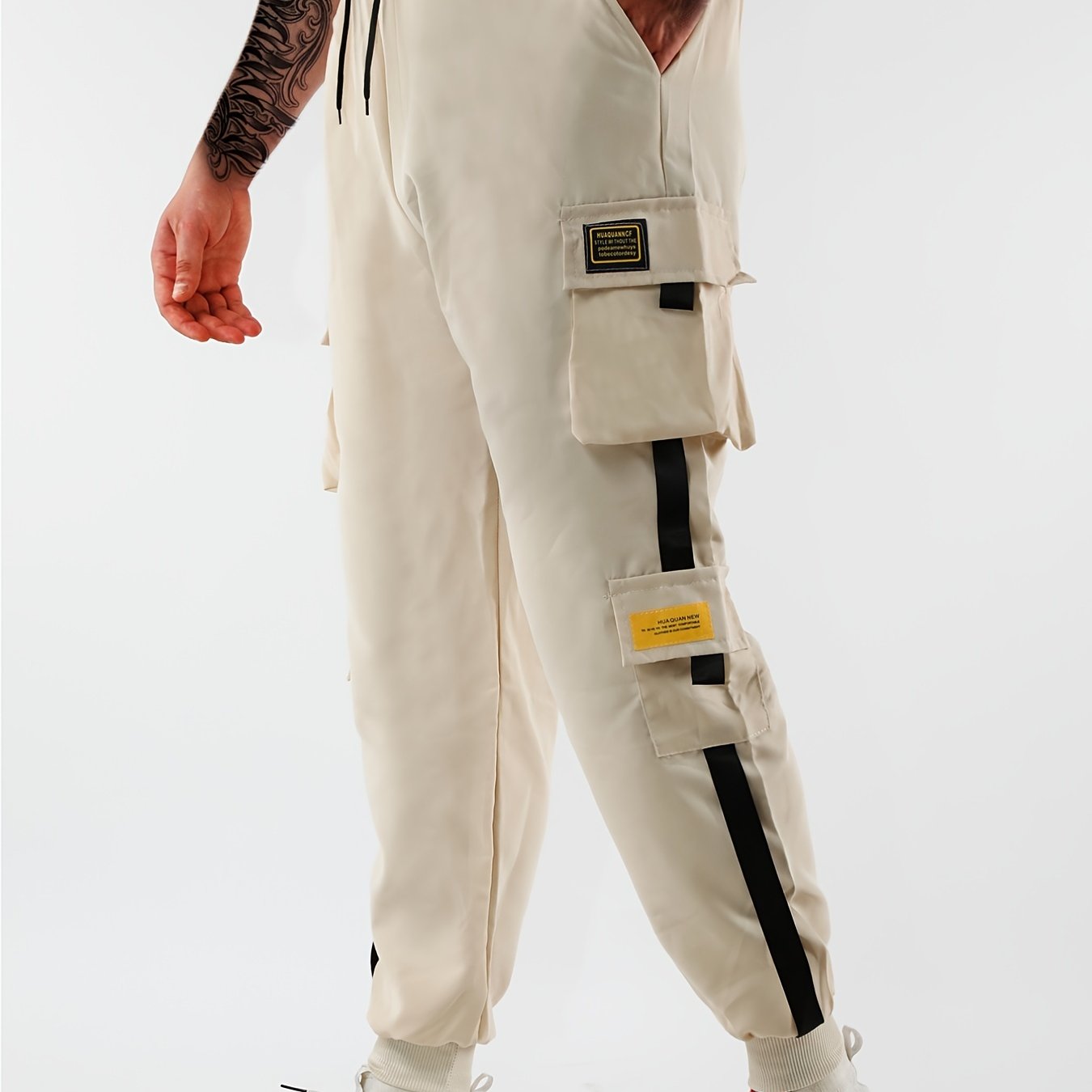 Classic Design Multi Flap Pockets Cargo Pants, Men's Casual Techwear Drawstring Cargo Pants Hip Hop Joggers For Autumn Summer Outdoor - Snug & Style