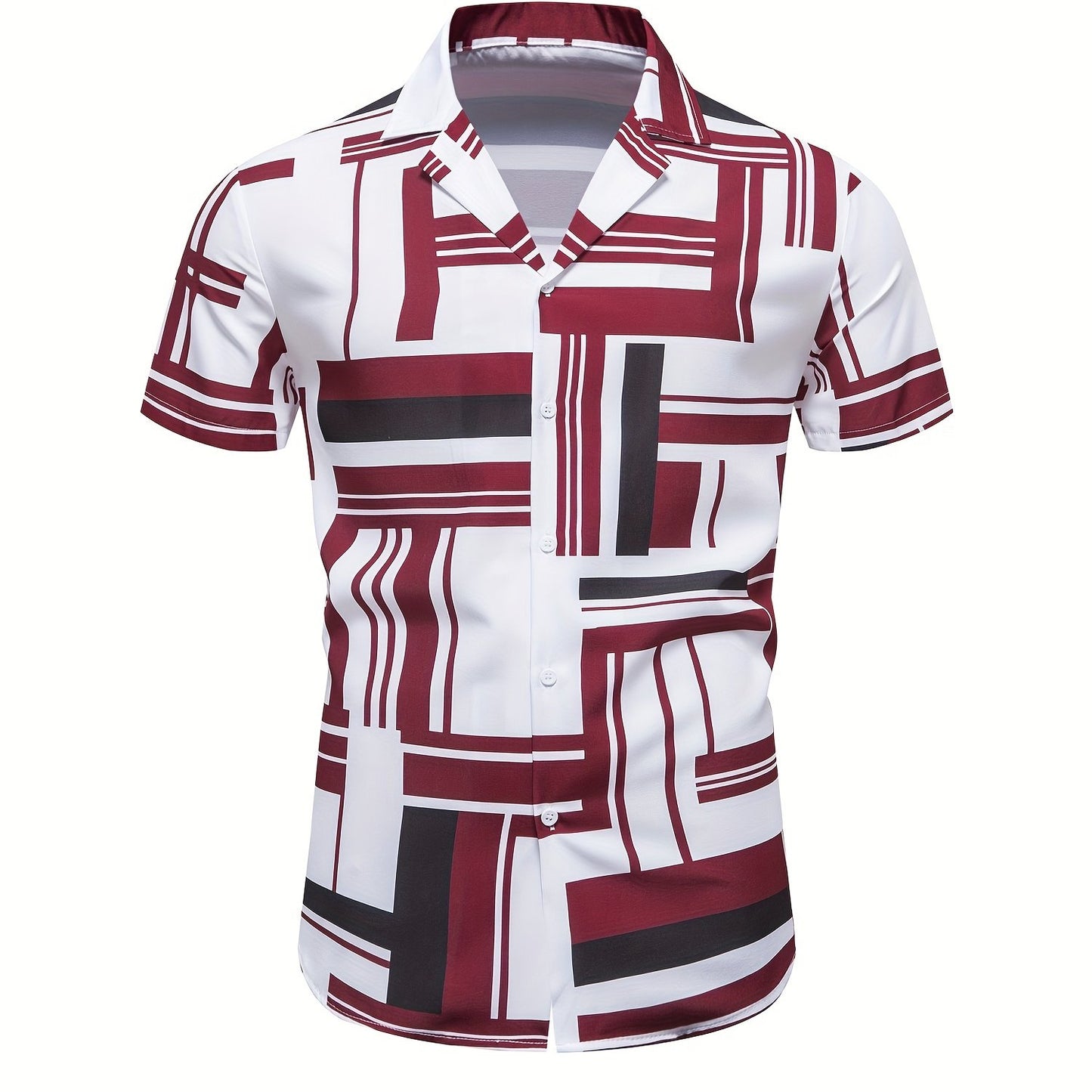 Men's Shirt, Causal Lapel Short Sleeve Shirts For Men Summer - Snug & Style