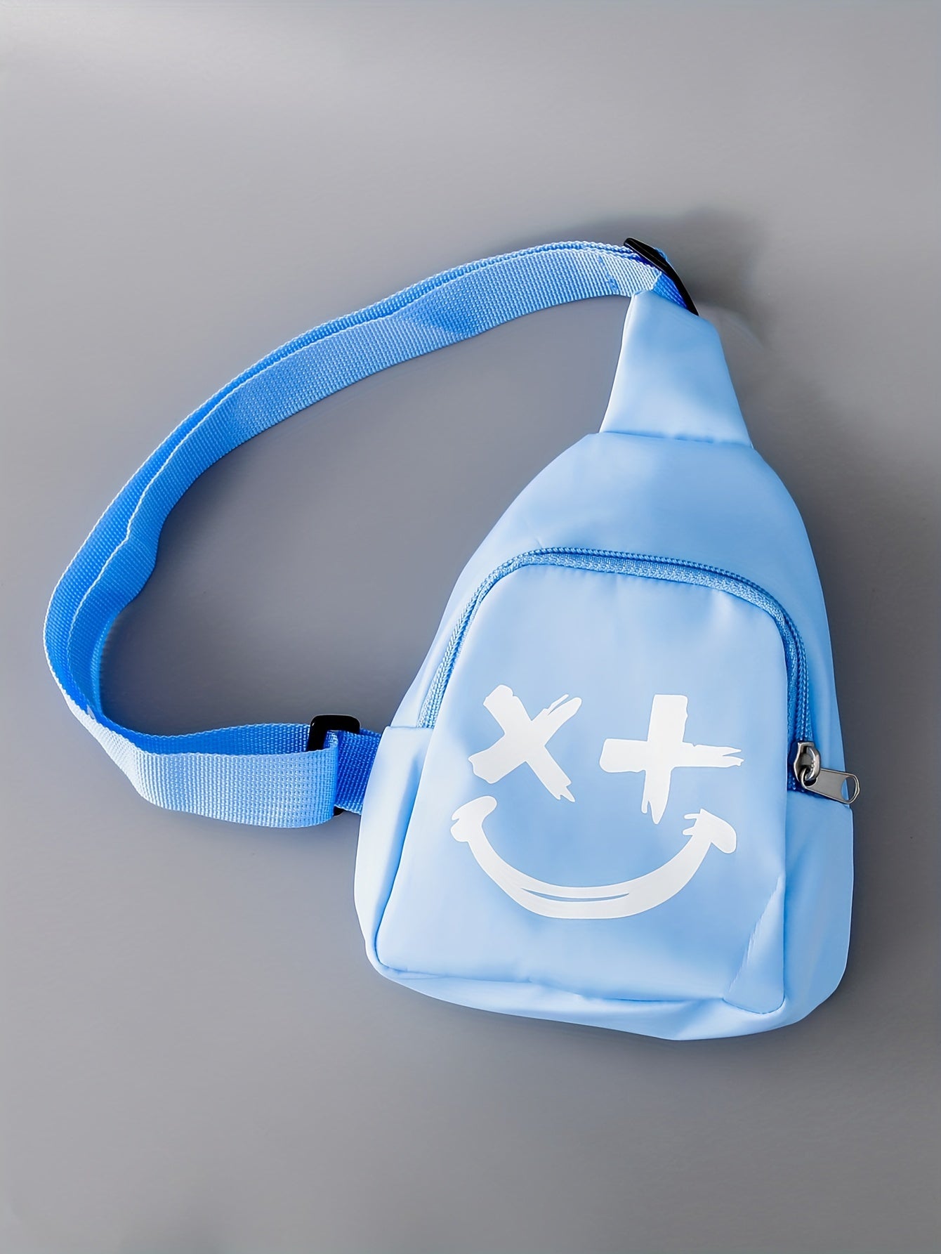 3-Pack Boys Trendy Summer Outfit - Soft Cotton Blend Solid T-shirts with Fun Smile Face Shorts & Handy Crossbody Bag - Comfortable, Lightweight, Perfect for Playtime - Snug & Style