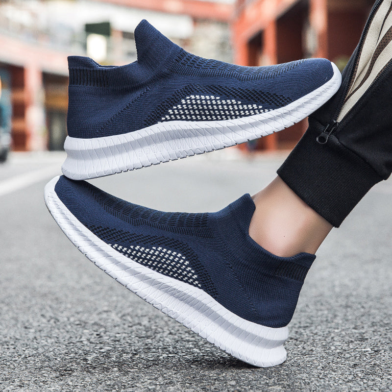 Men's Breathable Lightweight Slip On Casual Shoes, Outdoor Non-slip Soft Sole Sneakers, Spring And Summer - Snug & Style