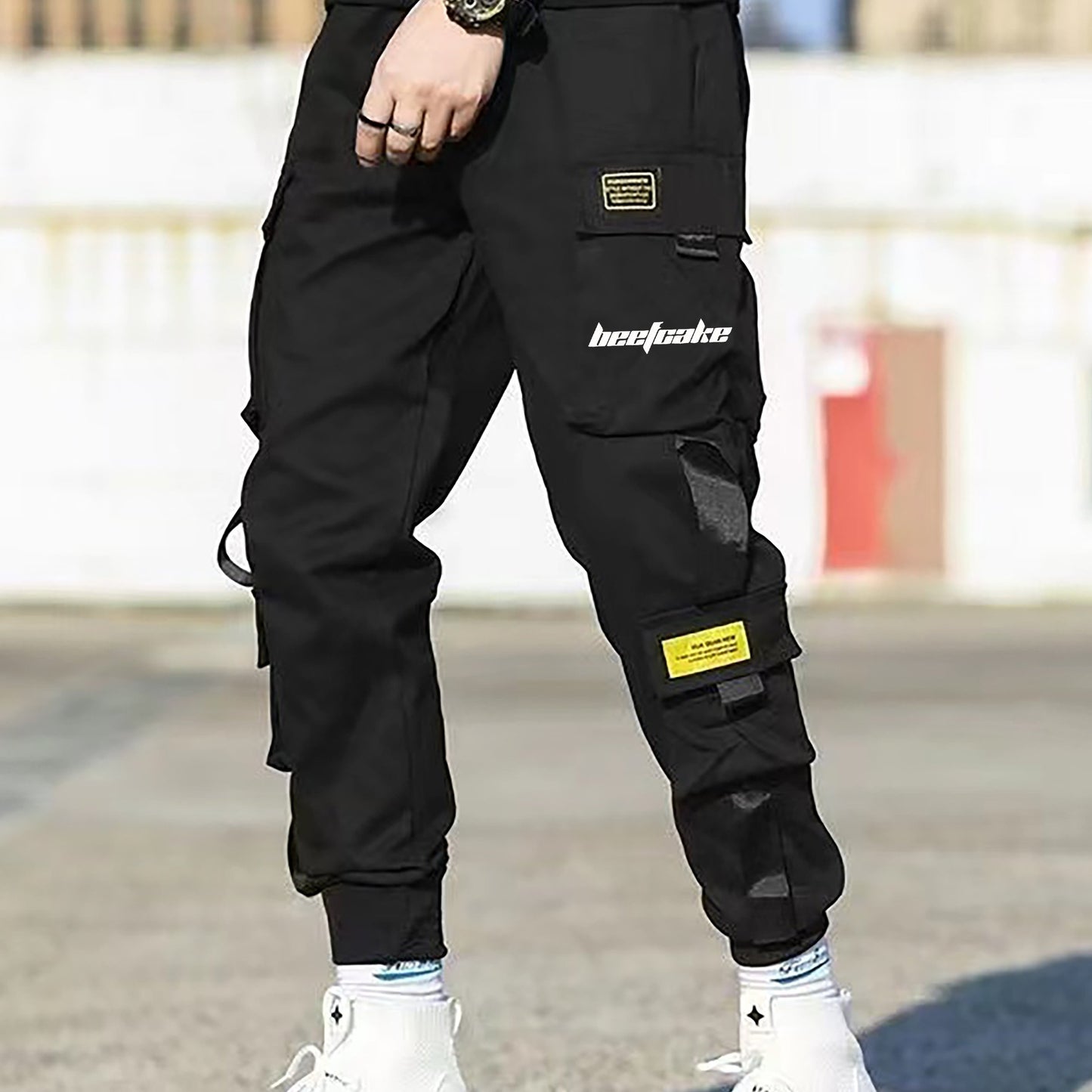 Classic Design Multi Flap Pockets Cargo Pants, Men's Casual Techwear Drawstring Cargo Pants Hip Hop Joggers For Autumn Summer Outdoor - Snug & Style