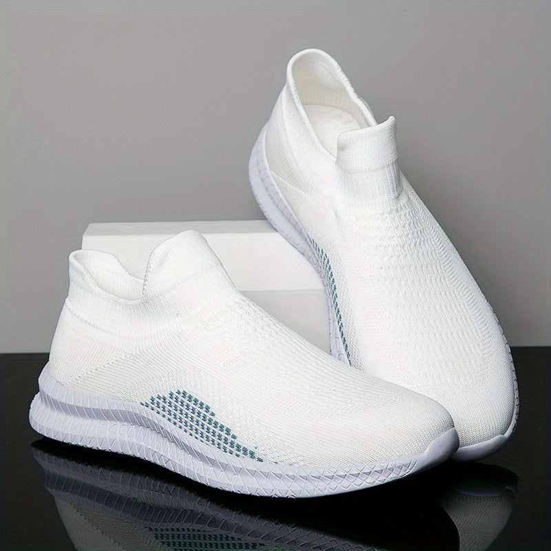 Men's Breathable Lightweight Slip On Casual Shoes, Outdoor Non-slip Soft Sole Sneakers, Spring And Summer - Snug & Style