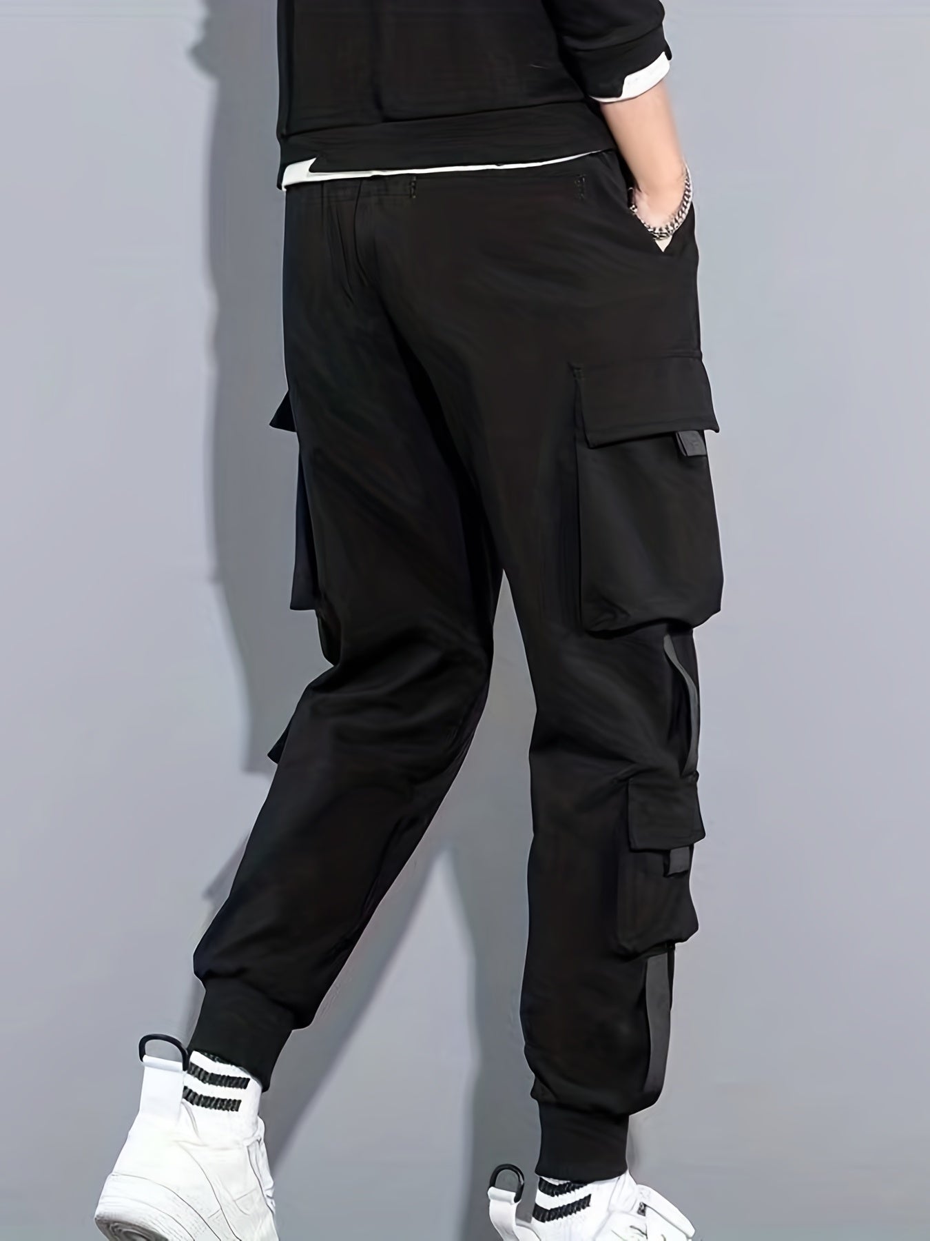Classic Design Multi Flap Pockets Cargo Pants, Men's Casual Techwear Drawstring Cargo Pants Hip Hop Joggers For Autumn Summer Outdoor - Snug & Style