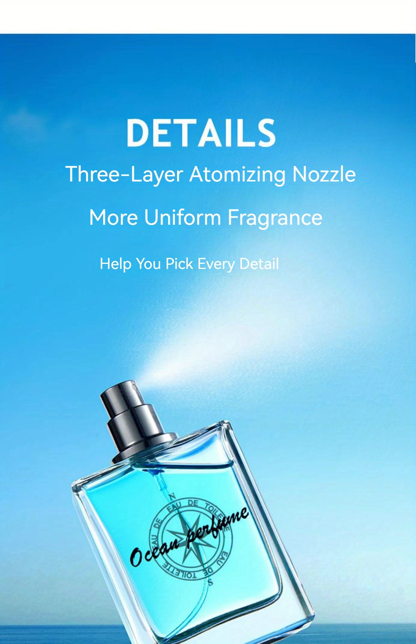 50ml Ocean Pheromones Cologne - Long-Lasting, Light, Fresh, Natural Fragrance for Men, Perfect for Dating, Party, and Gift-Giving, 1.7 Fl. Oz. Eau De Toilette Spray - Snug & Style