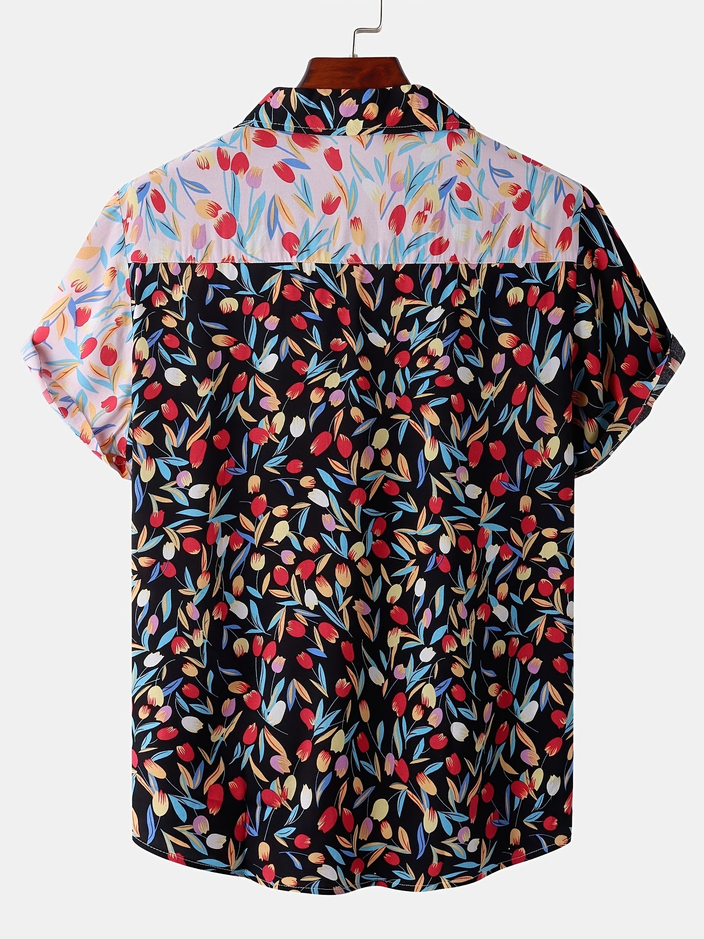 Mens Fashion Essential - Stylish Casual Beach T-Shirt with Bold Contrasting Colors - Comfortable Non-Stretch Cotton, Short Sleeves for Summer - Snug & Style