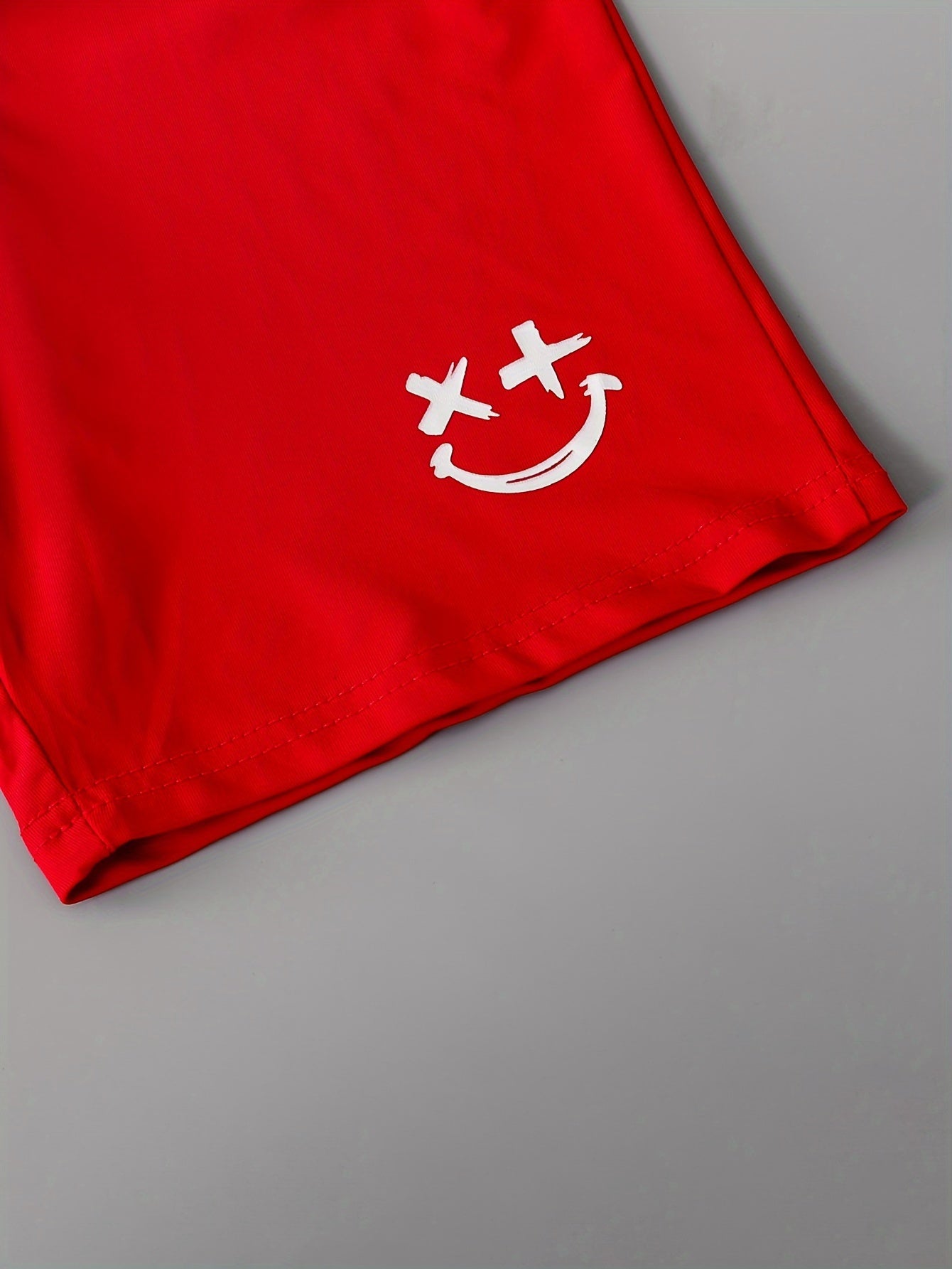 3-Pack Boys Trendy Summer Outfit - Soft Cotton Blend Solid T-shirts with Fun Smile Face Shorts & Handy Crossbody Bag - Comfortable, Lightweight, Perfect for Playtime - Snug & Style