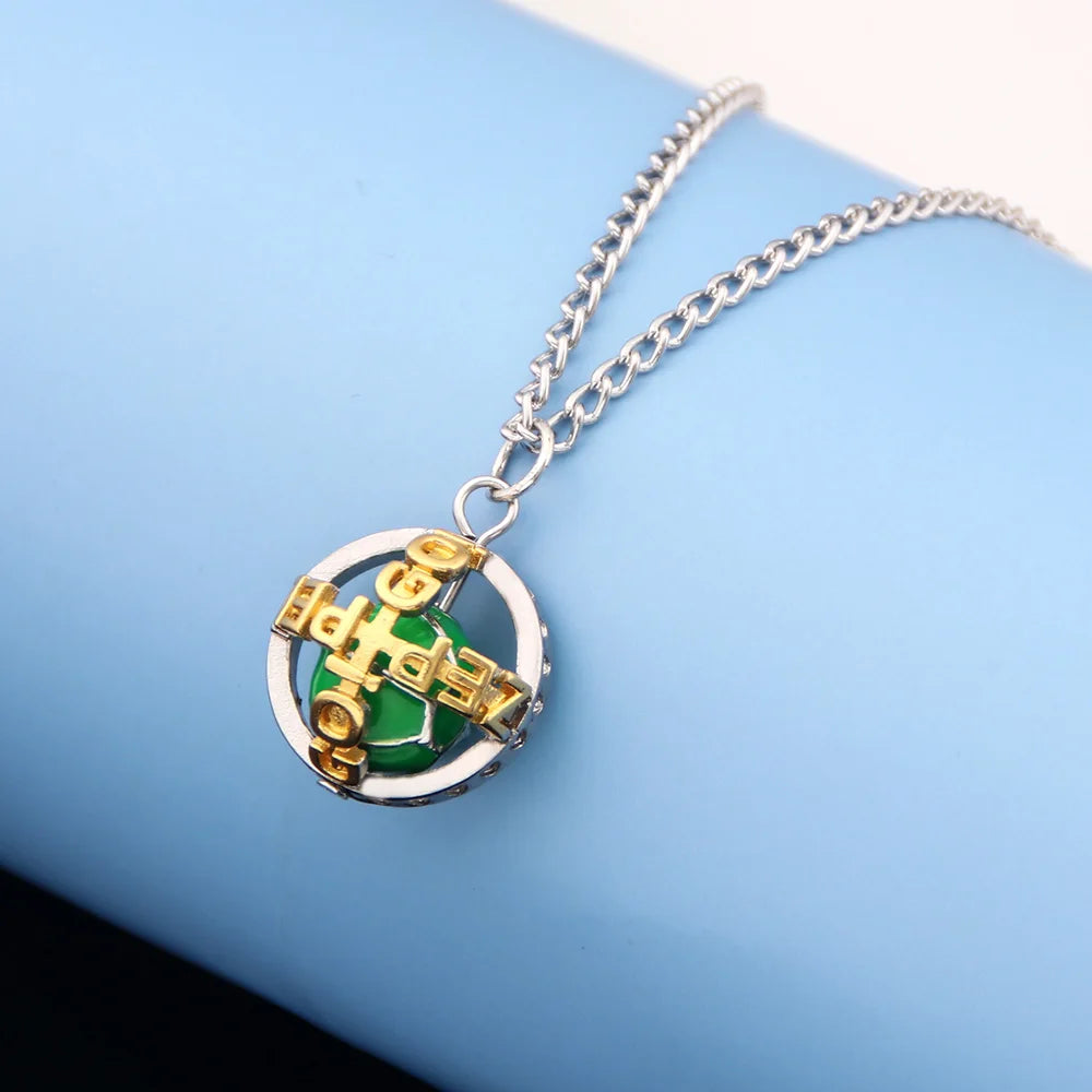 Anime JoJos Bizarre Adventure Steel Ball Run Necklace Gyro Julius Caesar Zeppeli Cosplay Ball Pendant Necklace for Fans Jewelry - Snug & Style