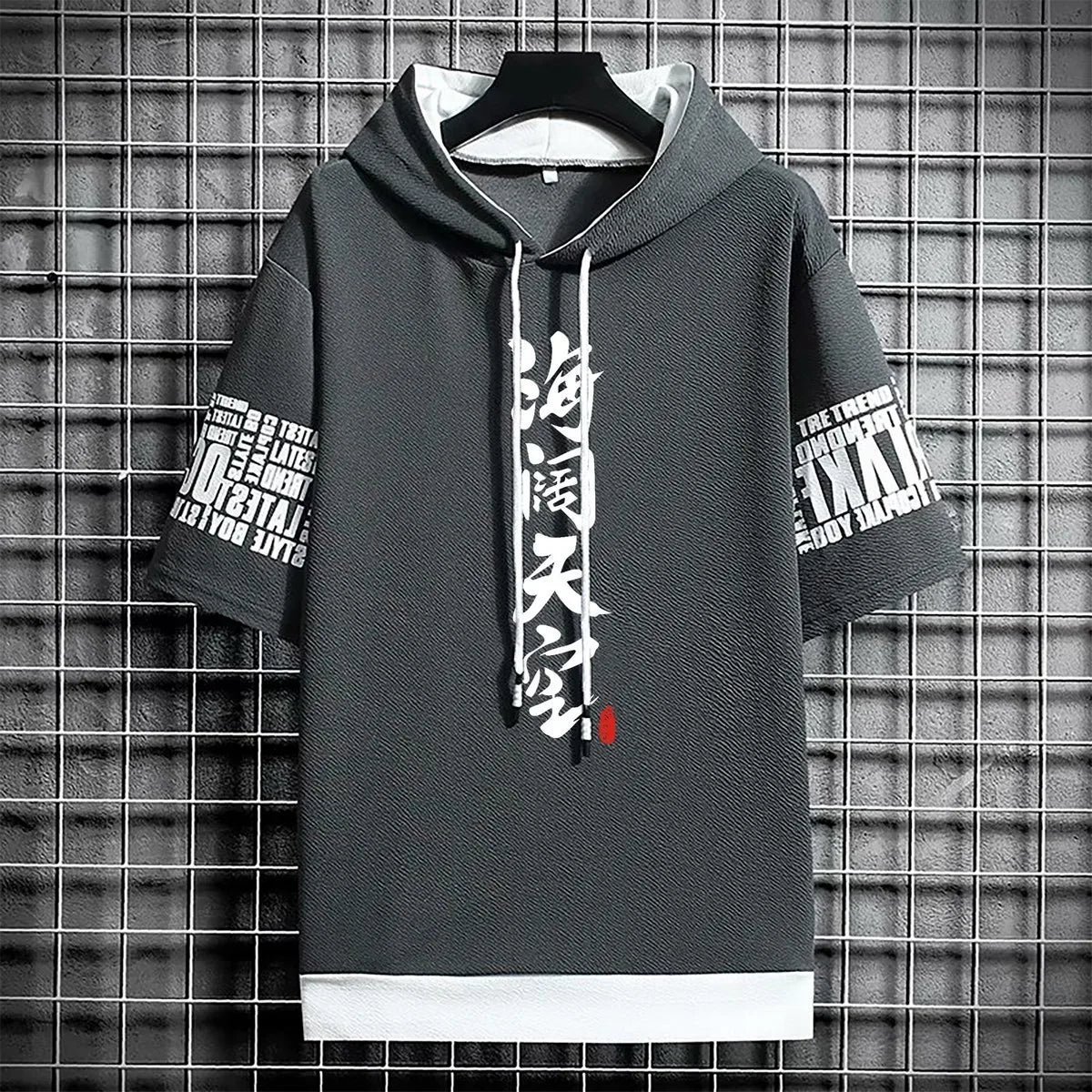 t shirt for men clothing streetwear Hoodies korea 반팔티 hat t-shirt print graphic Casual tshirt anime sports gym hoodie oversized - Snug & Style