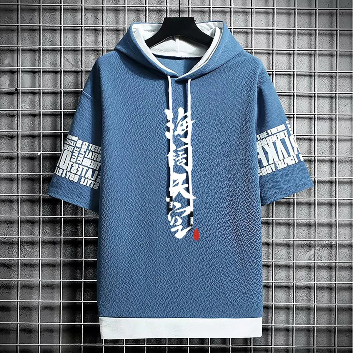 t shirt for men clothing streetwear Hoodies korea 반팔티 hat t-shirt print graphic Casual tshirt anime sports gym hoodie oversized - Snug & Style