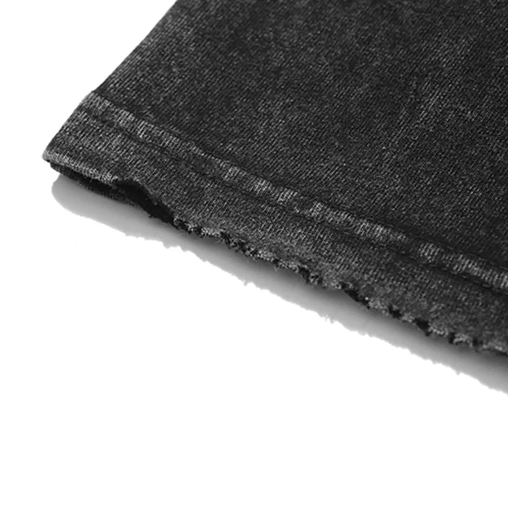 Retro Washed Cotton T-shirt Tops Anime Graphic Tees for Men Women Summer Casual Oversized Tshirt Harajuku Streetwear - Snug & Style