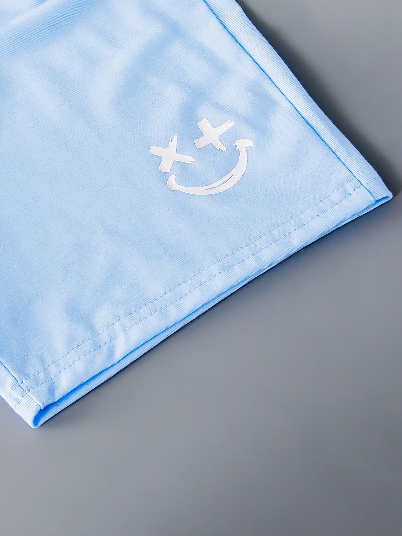 3-Pack Boys Trendy Summer Outfit - Soft Cotton Blend Solid T-shirts with Fun Smile Face Shorts & Handy Crossbody Bag - Comfortable, Lightweight, Perfect for Playtime - Snug & Style