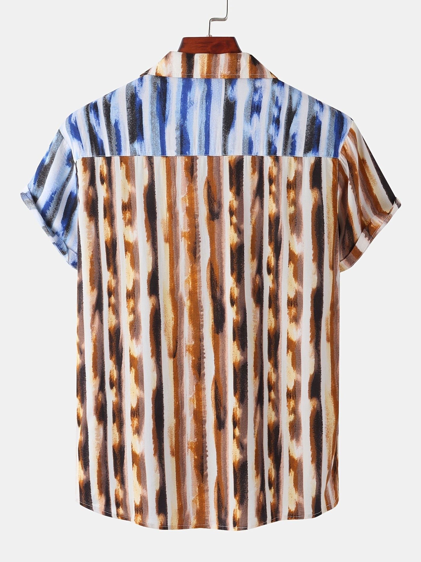 Mens Fashion Essential - Stylish Casual Beach T-Shirt with Bold Contrasting Colors - Comfortable Non-Stretch Cotton, Short Sleeves for Summer - Snug & Style