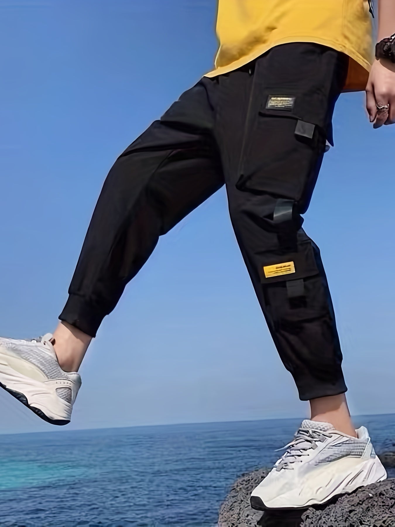 Classic Design Multi Flap Pockets Cargo Pants, Men's Casual Techwear Drawstring Cargo Pants Hip Hop Joggers For Autumn Summer Outdoor - Snug & Style